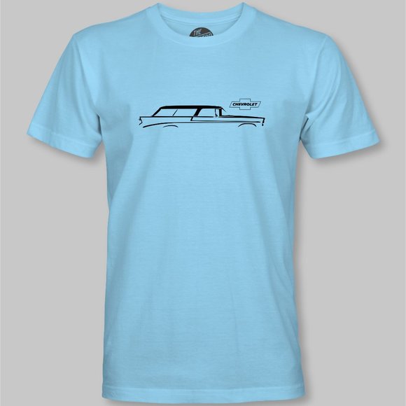 55-56-57 Chevrolet Nomad Wagon T-Shirt - tri five nova impala chevy tri-five - Picture 9 of 9